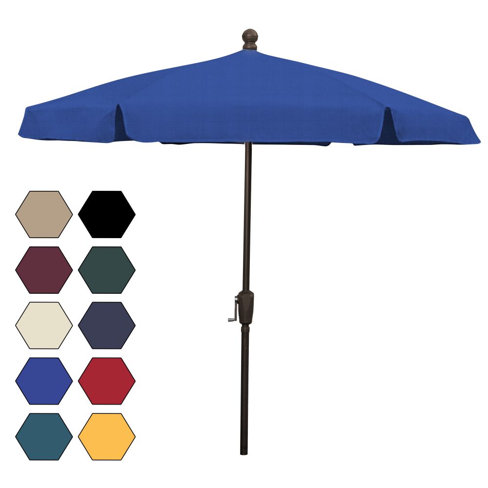 Fiberbuilt Umbrellas & Cushions 7GCRCB-T-Pacific Blue 7.5